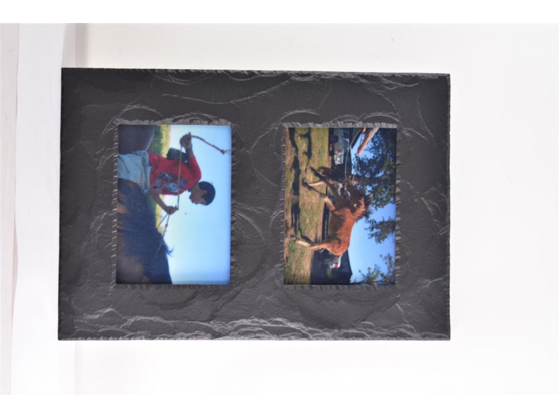 double slate picture frame