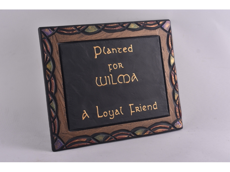 recycled slate plaque gifted