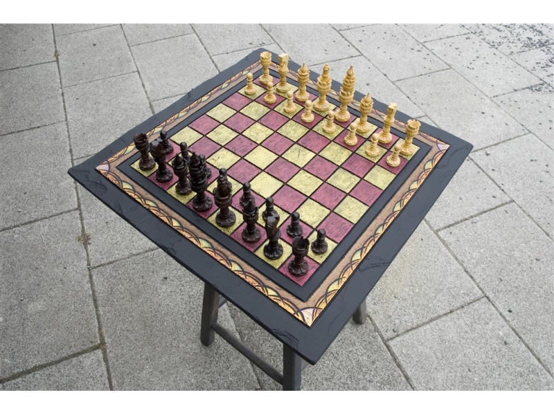 slate chess board handmade.