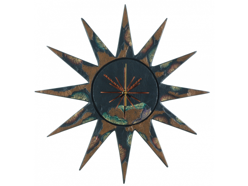 Slate Sun Shaped Clock