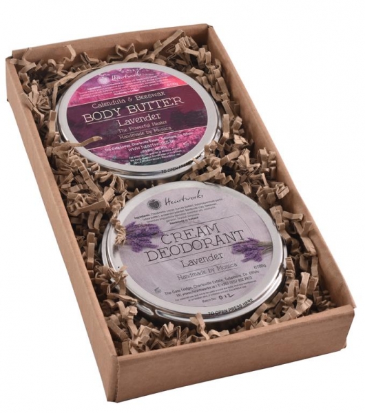 gift set of lavender body butter and cream deodorant