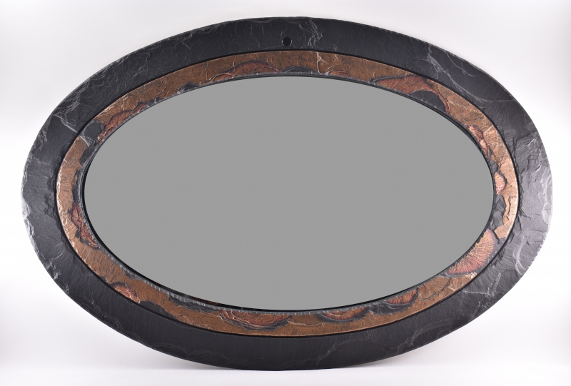 Oval Mirror slate