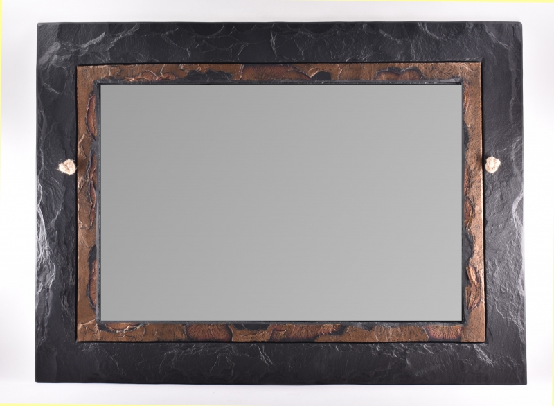 Mirror overmantel slate rectangular