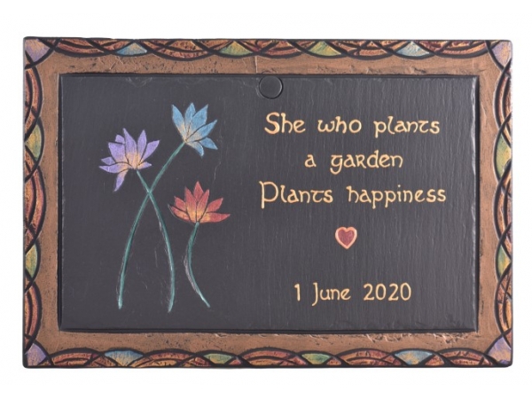 plaque-with-flowers-and-celtic-border-handwritten