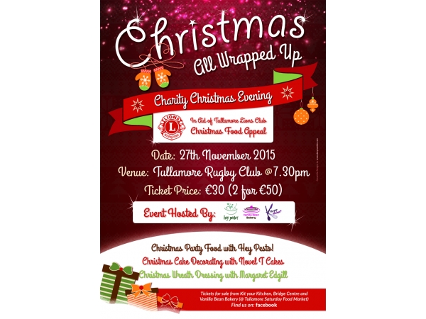 Charity Christmas Evening in aid of Tullamore Lyons Christmas Food Appeal