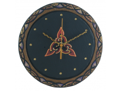 image round slate clock with celtic trinity black inside