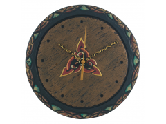 image round slate clock with celtic trinity