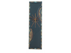 image rectangular blue celtic border clock.