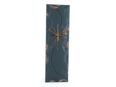 image slate gold edge clock rectangular