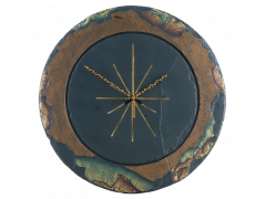 image round large clock slate