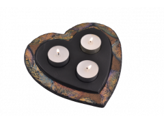 image Slate heart shaped tealight holder